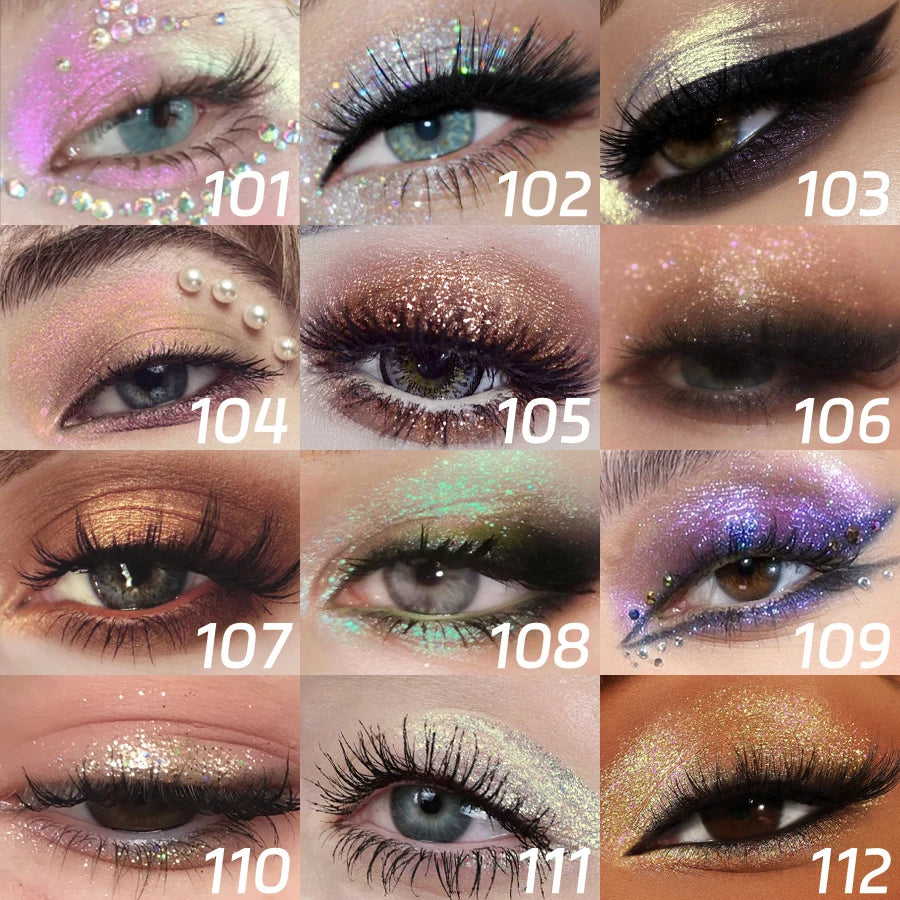 Green Black Diamond Shiny Eyeliner Pen