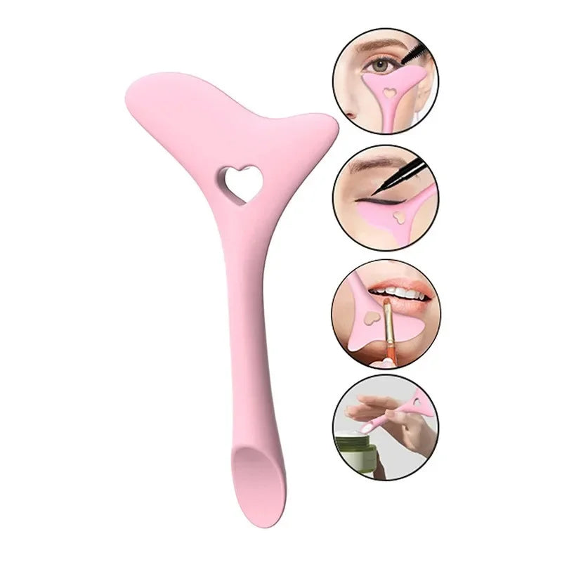 Multi-functional Eyeliner Stencil Wing Tips Silicone Eyeliner Aid Drawing Lipstick