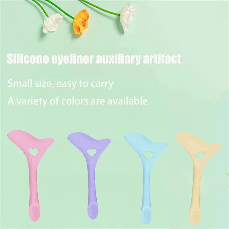 Multi-functional Eyeliner Stencil Wing Tips Silicone Eyeliner Aid Drawing Lipstick