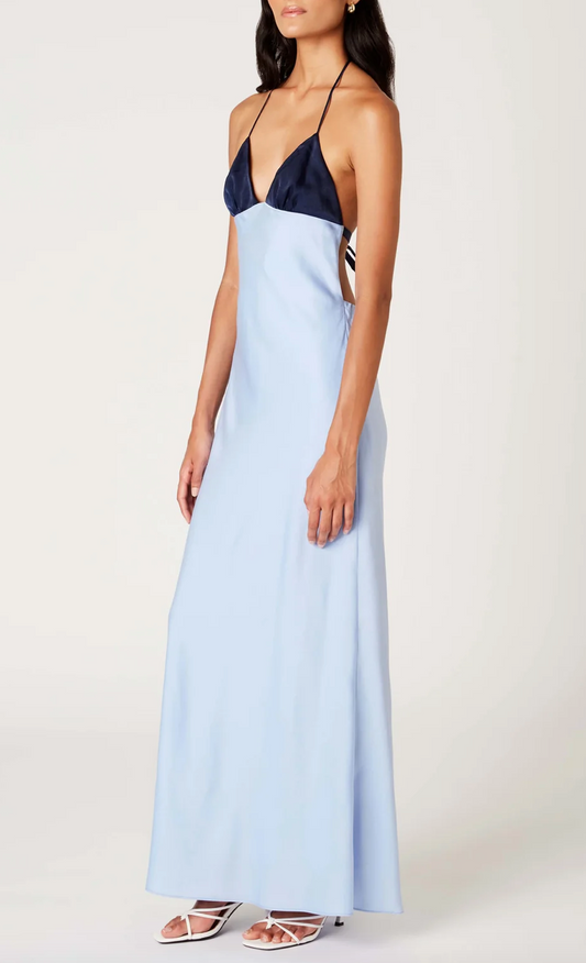 Halter Tie Back Maxi Dress