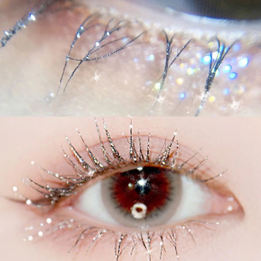 1PC Diamond Mascara Shining Sweet Proof Glitter Eyelashes