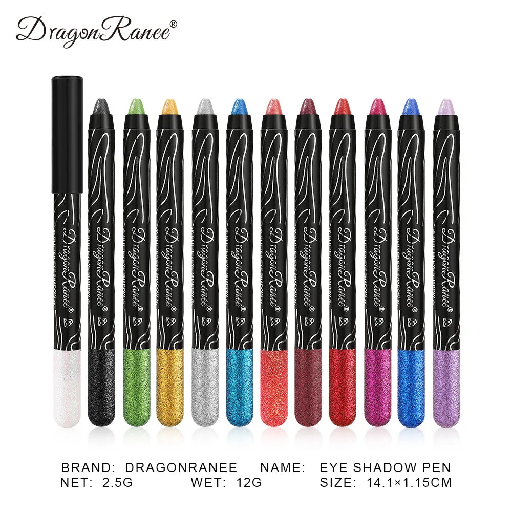 12 Colors Long-lasting Glitter Eyeshadow Pencil