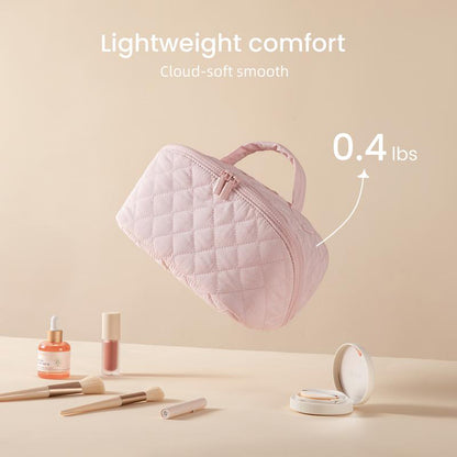 180° Lay-Flat Puffer Makeup Bag