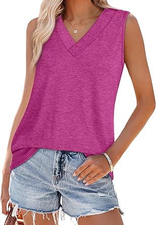 2025 Summer V Neck Trendy Tank