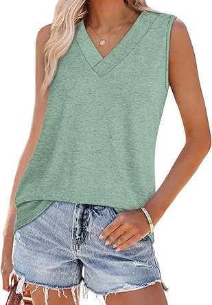 2025 Summer V Neck Trendy Tank