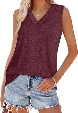 2025 Summer V Neck Trendy Tank