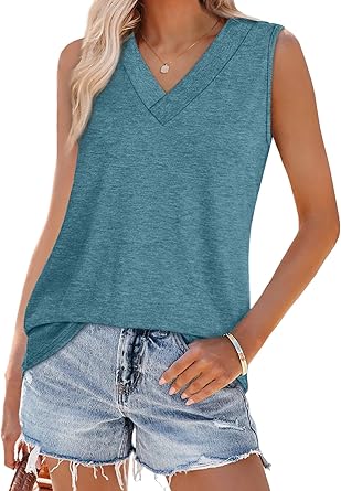 2025 Summer V Neck Trendy Tank