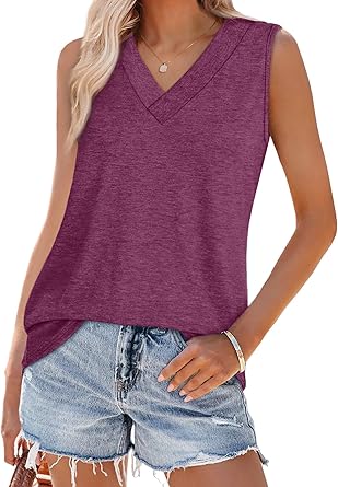 2025 Summer V Neck Trendy Tank