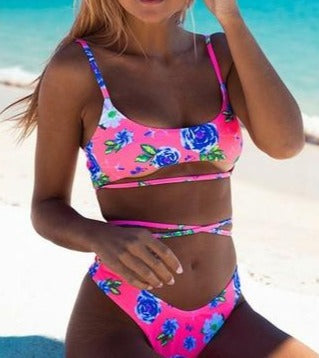 90's Floral Tie Bikini