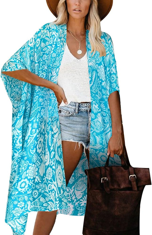 Moss Rose Women Summer Bikini Kimono Bathing Suit Cover Ups for Swimwear
