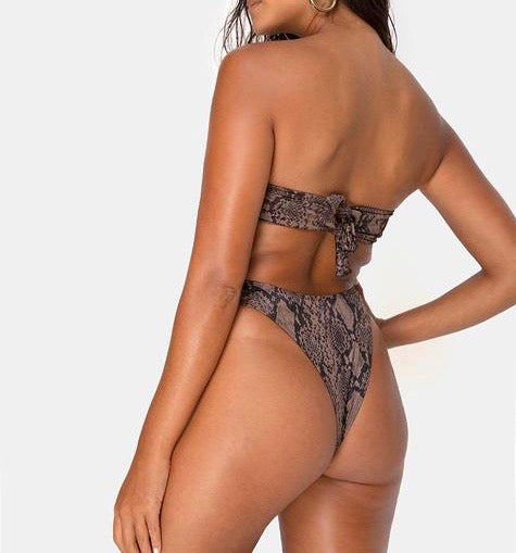 Snake Skin High Waist Izarla Bikini Set
