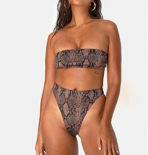 Snake Skin High Waist Izarla Bikini Set