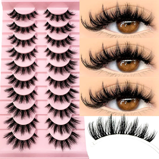 Natural Long Transparent Stem 3D Mink Eyelashes