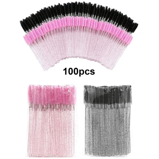 100PCS Mascara Spoolies Disposable Eyelash