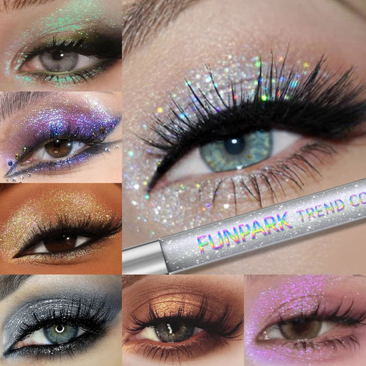 Green Black Diamond Shiny Eyeliner Pen