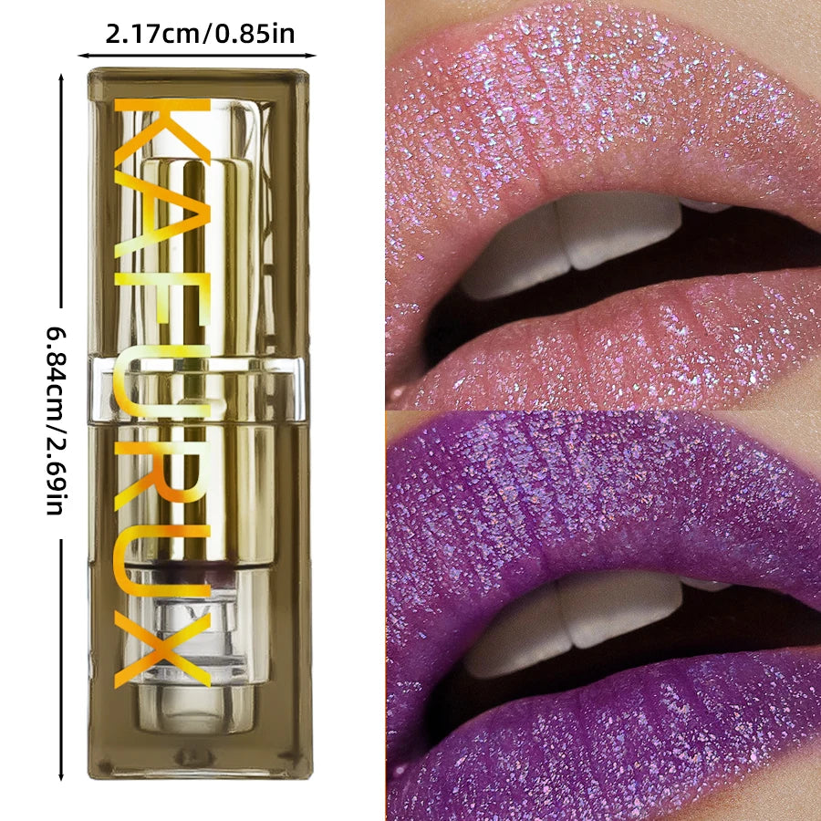 Purple Glitter Two-tone Lipstick Red Rose Moisturizing Lipsticks