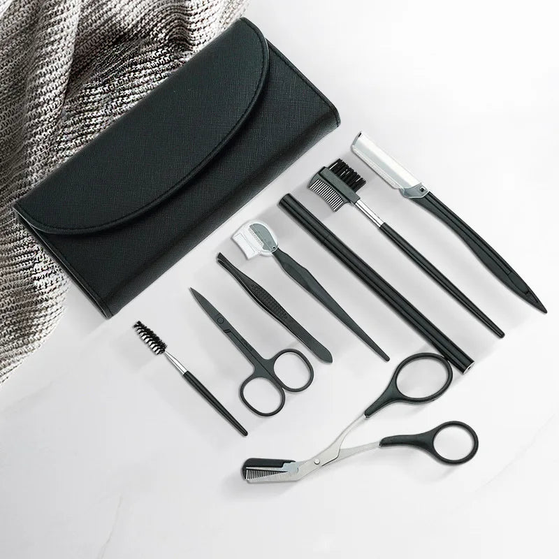 Professional Stainless Steel Eyebrow Trimming Tool Set