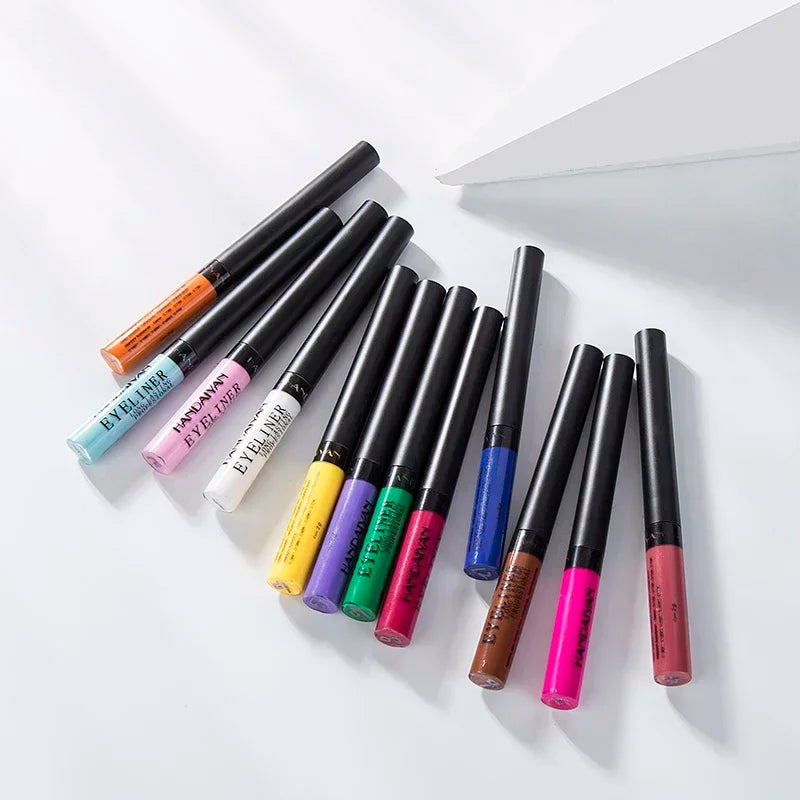 12 Colors Colorful Liquid Eyeliner Pencil