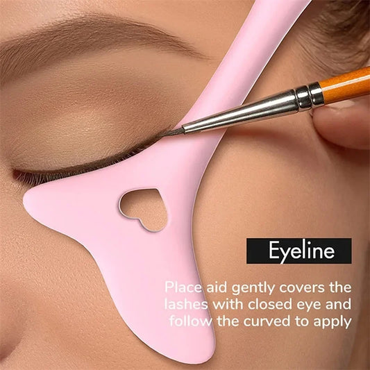 Multi-functional Eyeliner Stencil Wing Tips Silicone Eyeliner Aid Drawing Lipstick