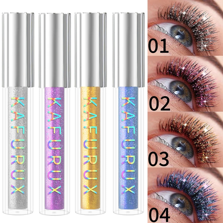 1PC Diamond Mascara Shining Sweet Proof Glitter Eyelashes