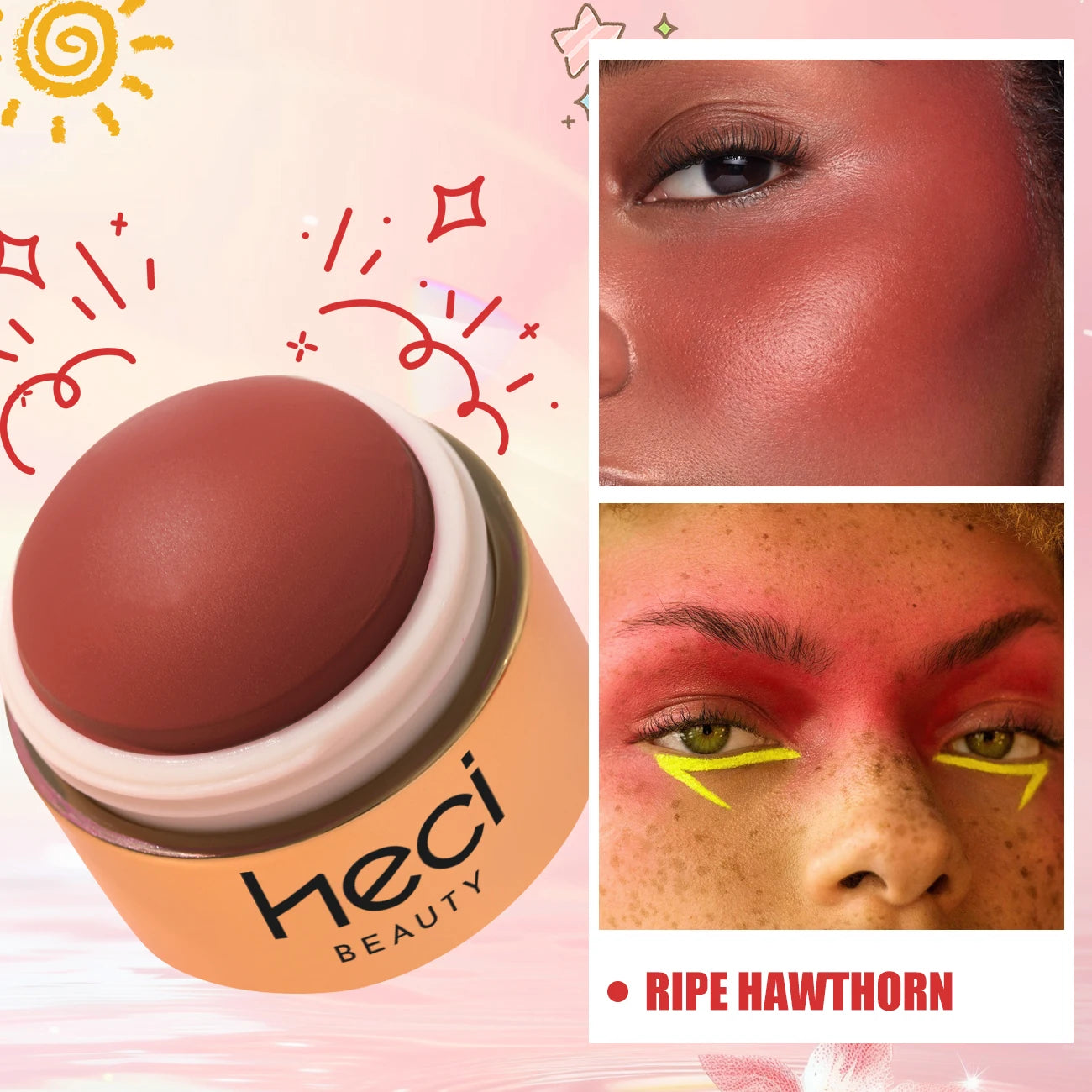 Cream blush ball