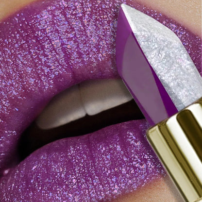 Purple Glitter Two-tone Lipstick Red Rose Moisturizing Lipsticks
