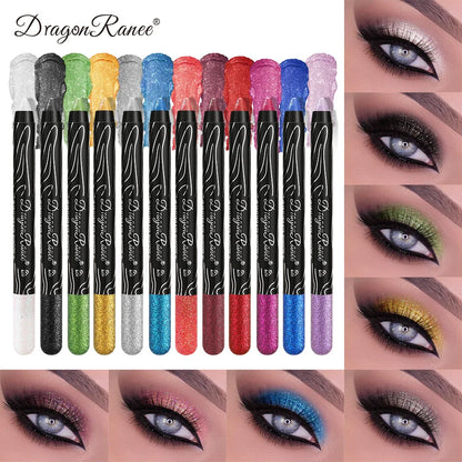 12 Colors Long-lasting Glitter Eyeshadow Pencil