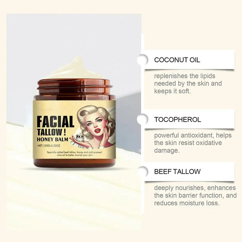 Honey Balm Moisturizing Beef Tallow Face Cream