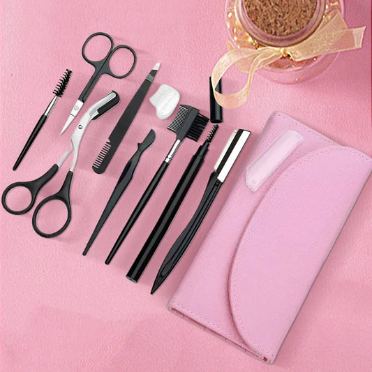 Professional Stainless Steel Eyebrow Trimming Tool Set