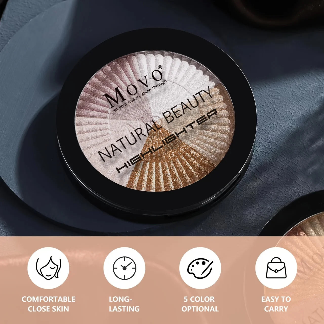 5 Colors Highlighter Powder Makeup Palette