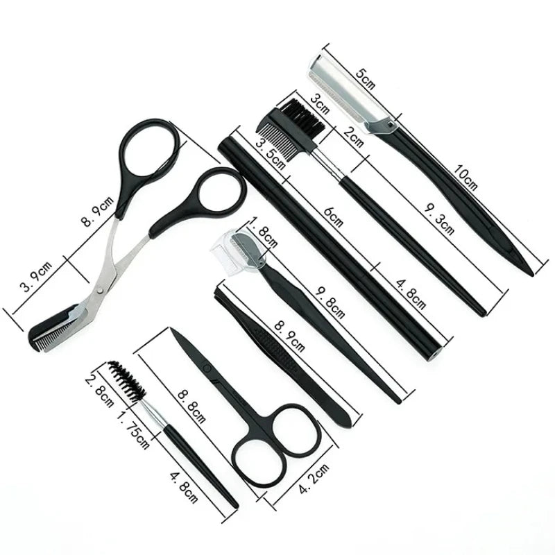 Professional Stainless Steel Eyebrow Trimming Tool Set