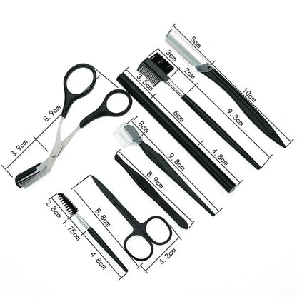Professional Stainless Steel Eyebrow Trimming Tool Set