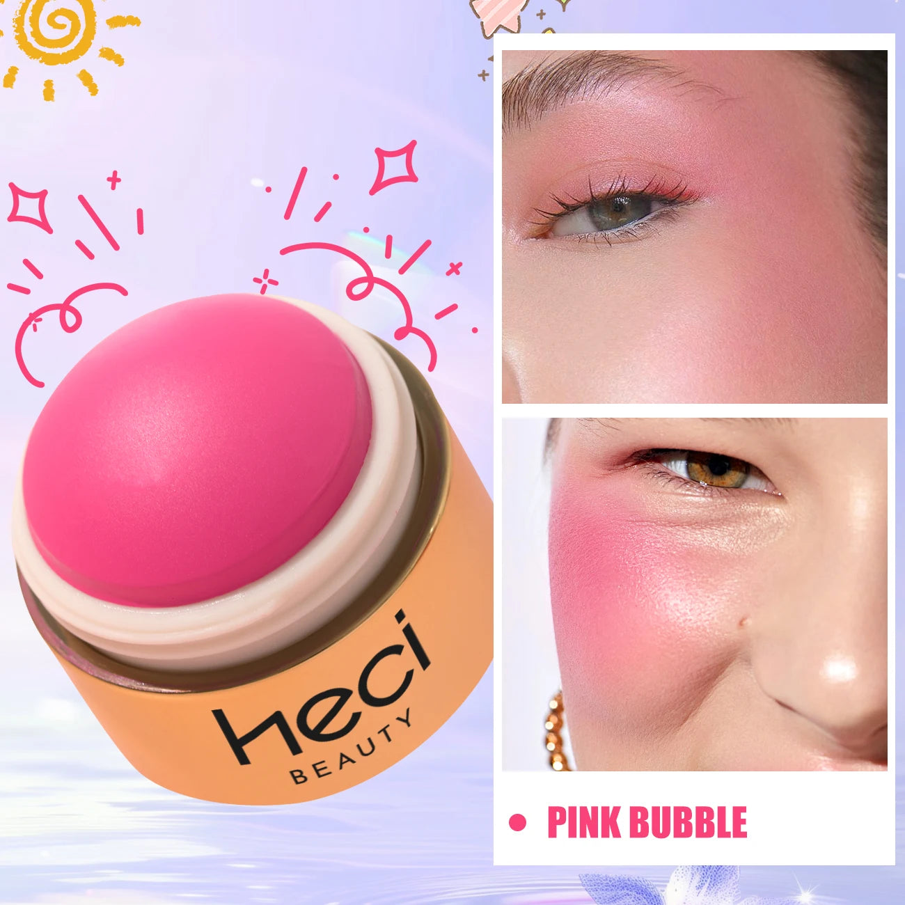 Cream blush ball