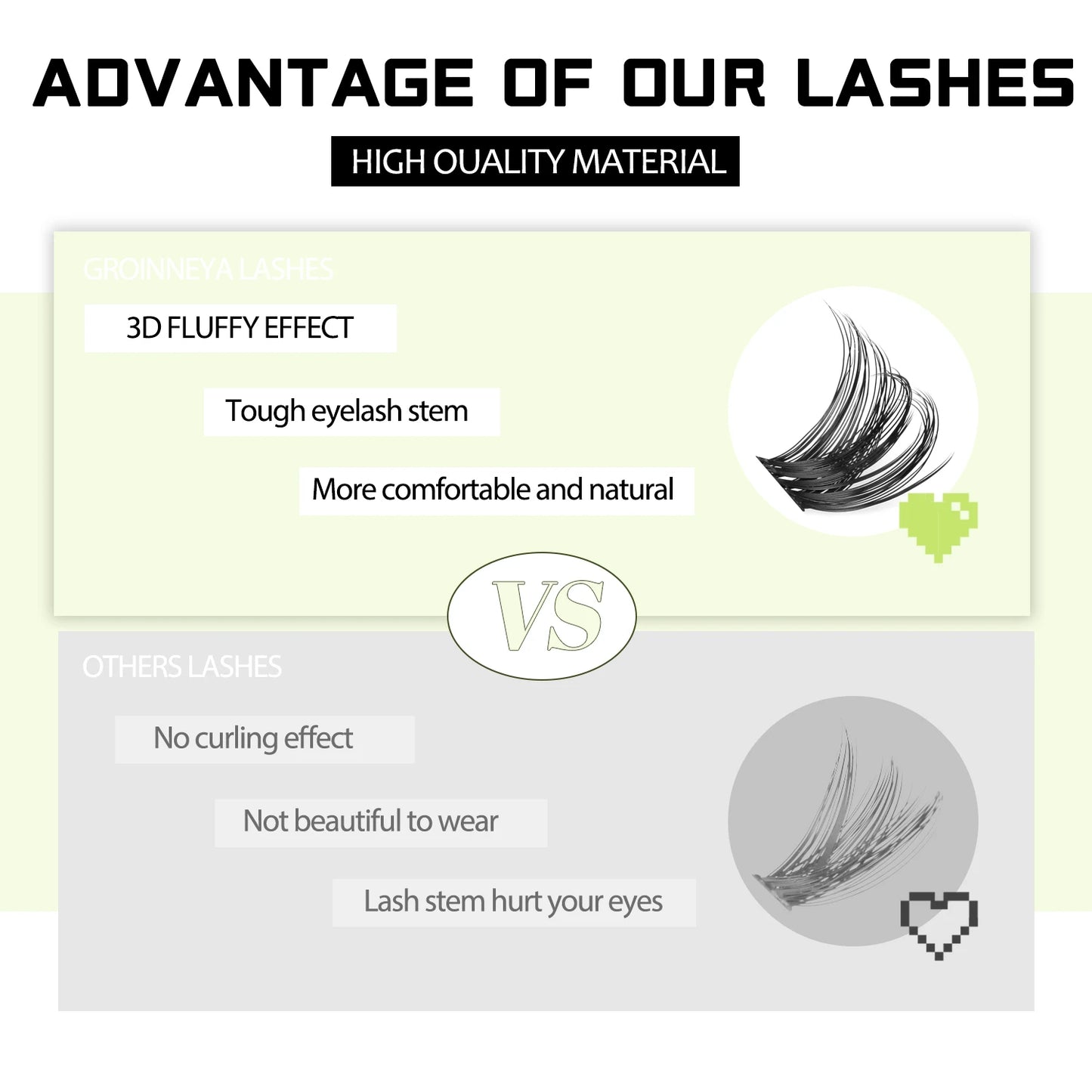 Natural Look Wispy Thick False Eyelashes