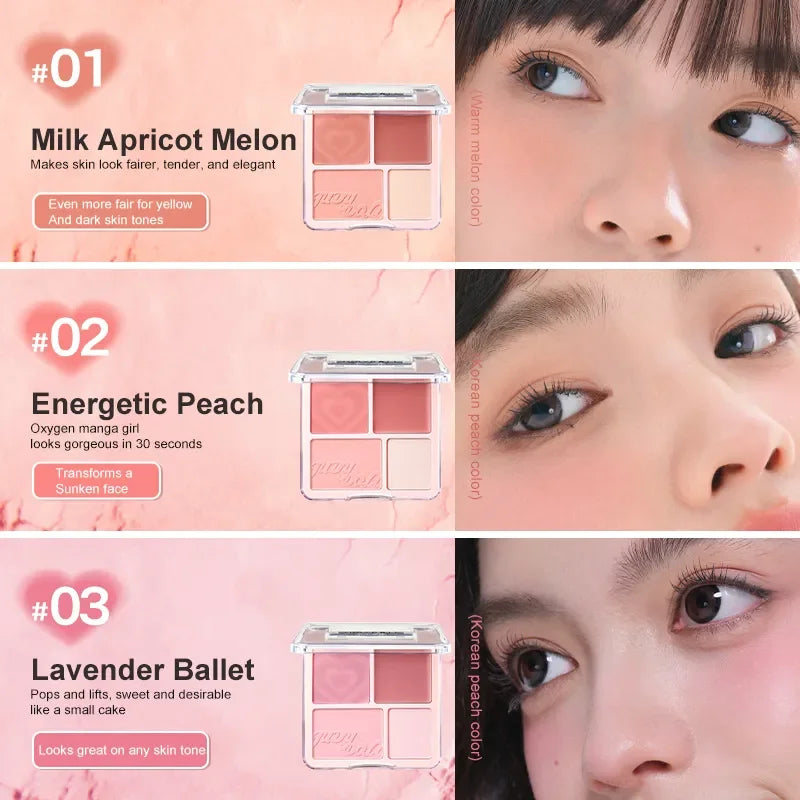 Judydoll 2-in-1 Blush & Highlighter Palette-Blush