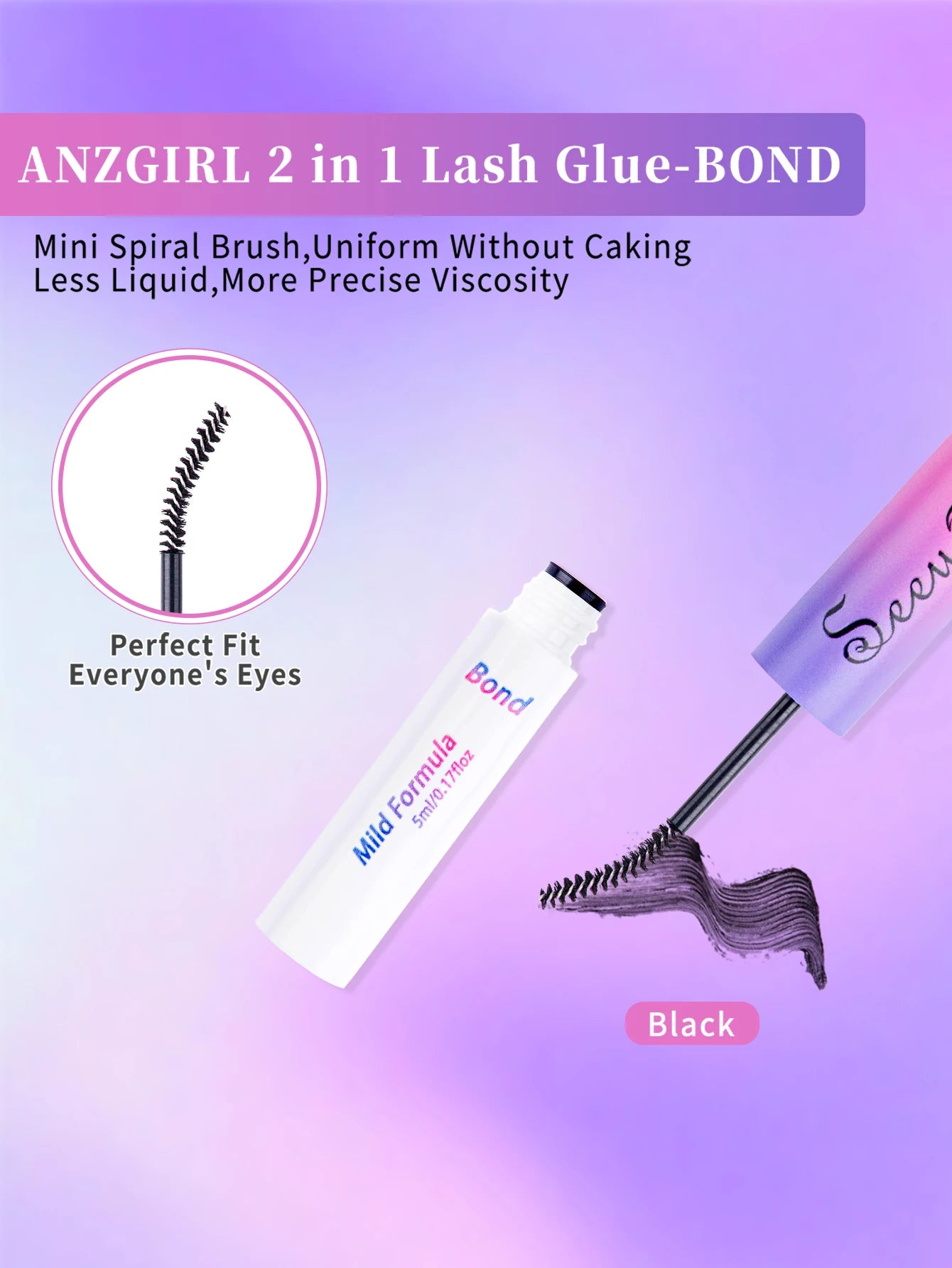 Eyelash Glue and Seal for Eyelash Clusters Strong Fixed Eyelash
