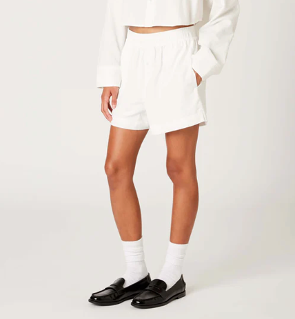 High Rise Side Slit Shorts