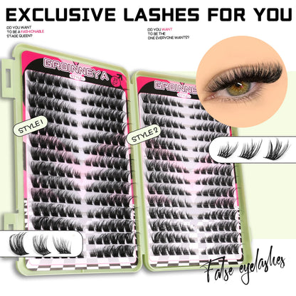 Natural Look Wispy Thick False Eyelashes