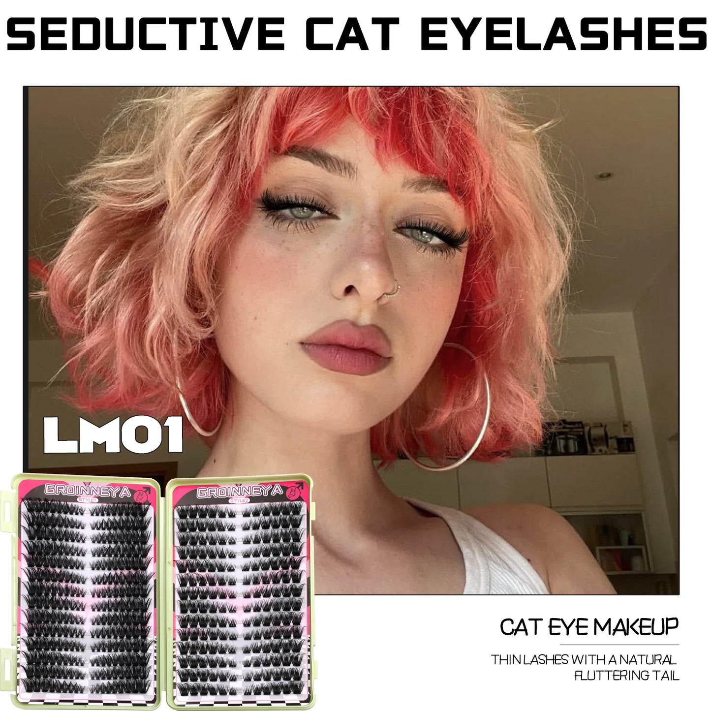 Natural Look Wispy Thick False Eyelashes