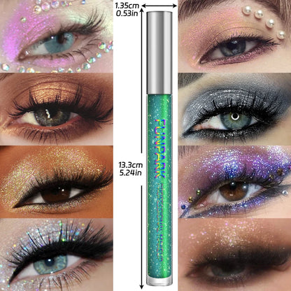 Green Black Diamond Shiny Eyeliner Pen