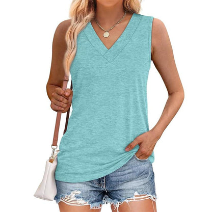 2025 Summer V Neck Trendy Tank