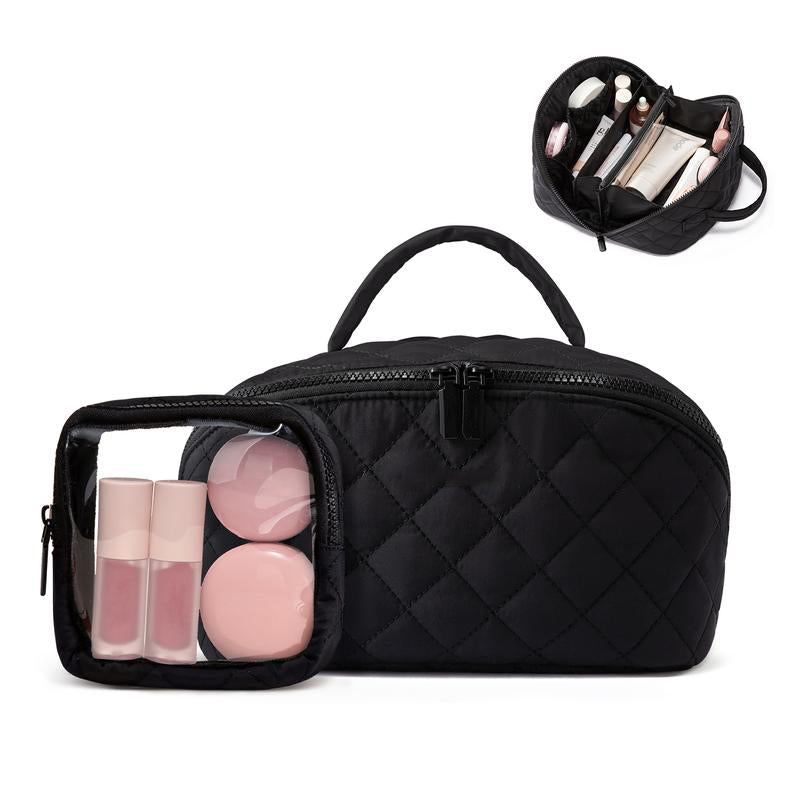 180° Lay-Flat Puffer Makeup Bag